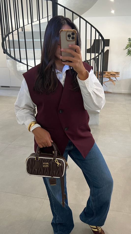 Gilet sans manches bordeaux