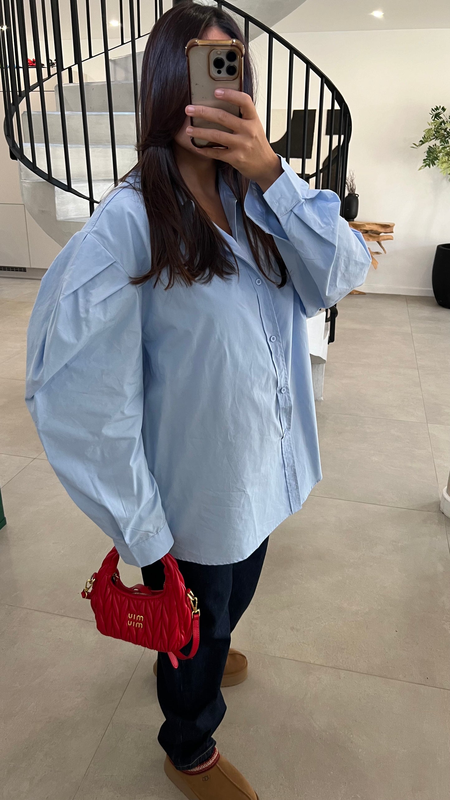 Chemise oversize à manche ballons