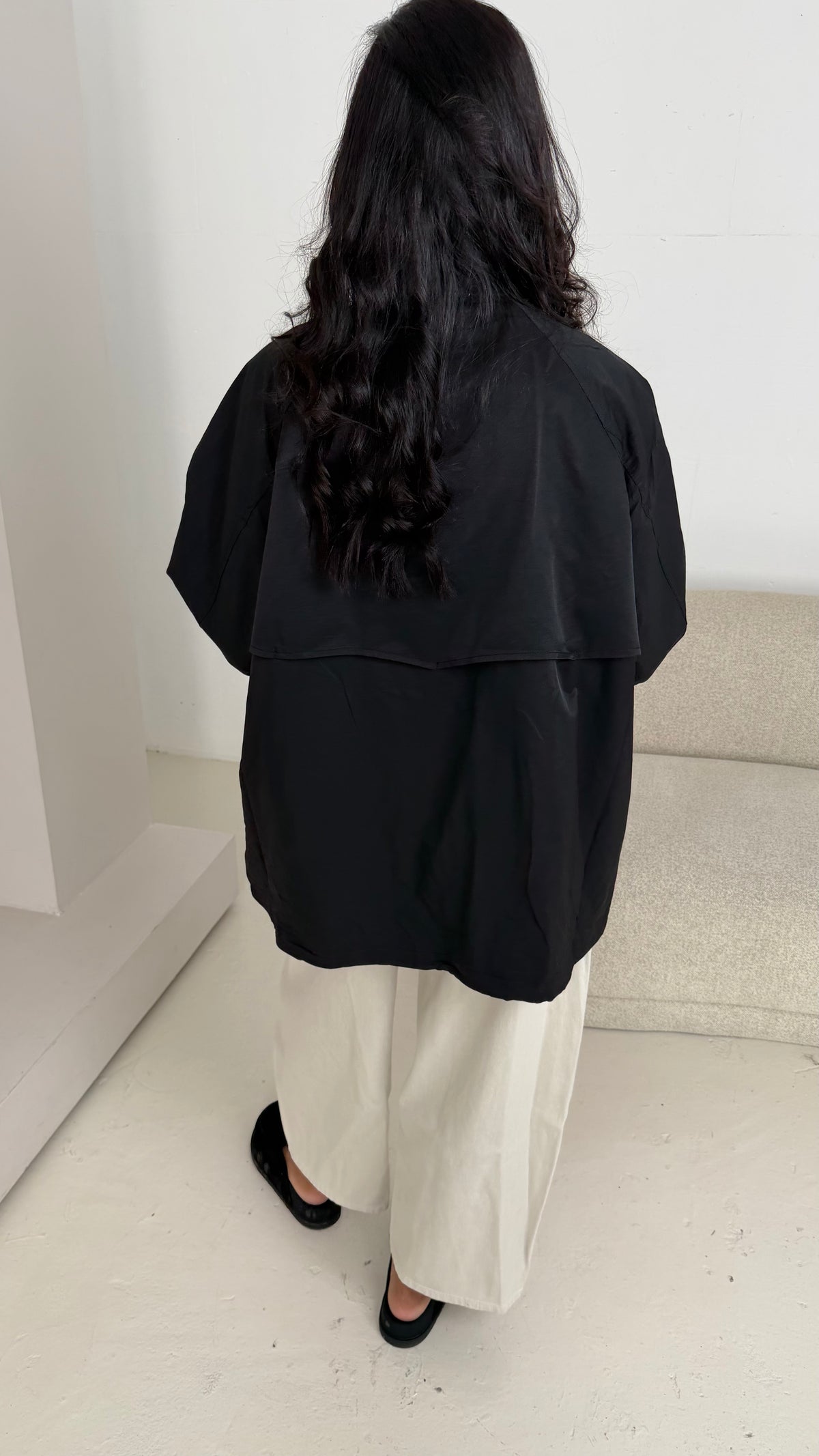 Parka oversize noir