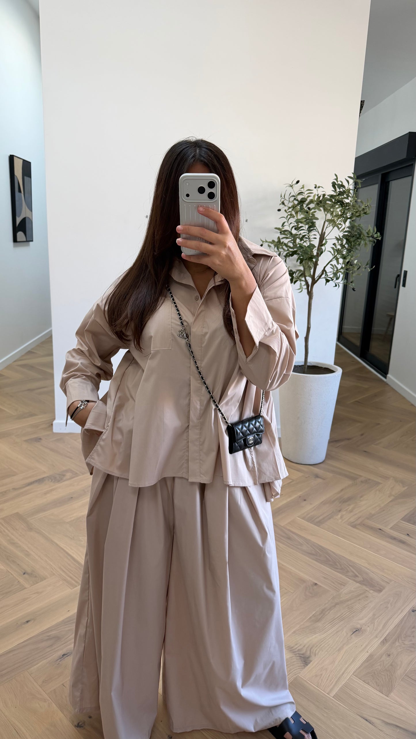 Ensemble large beige