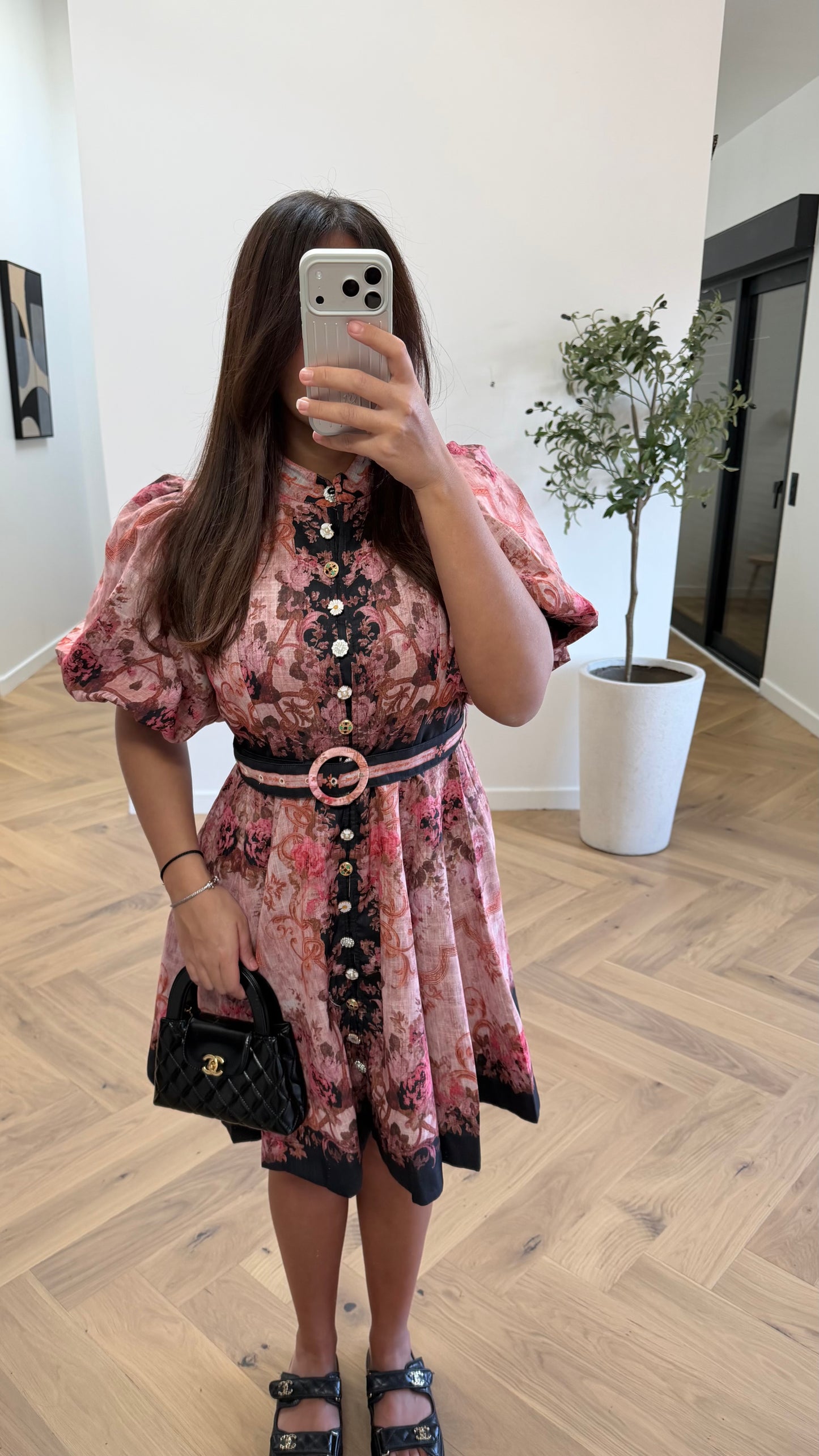 Robe courte fleuries