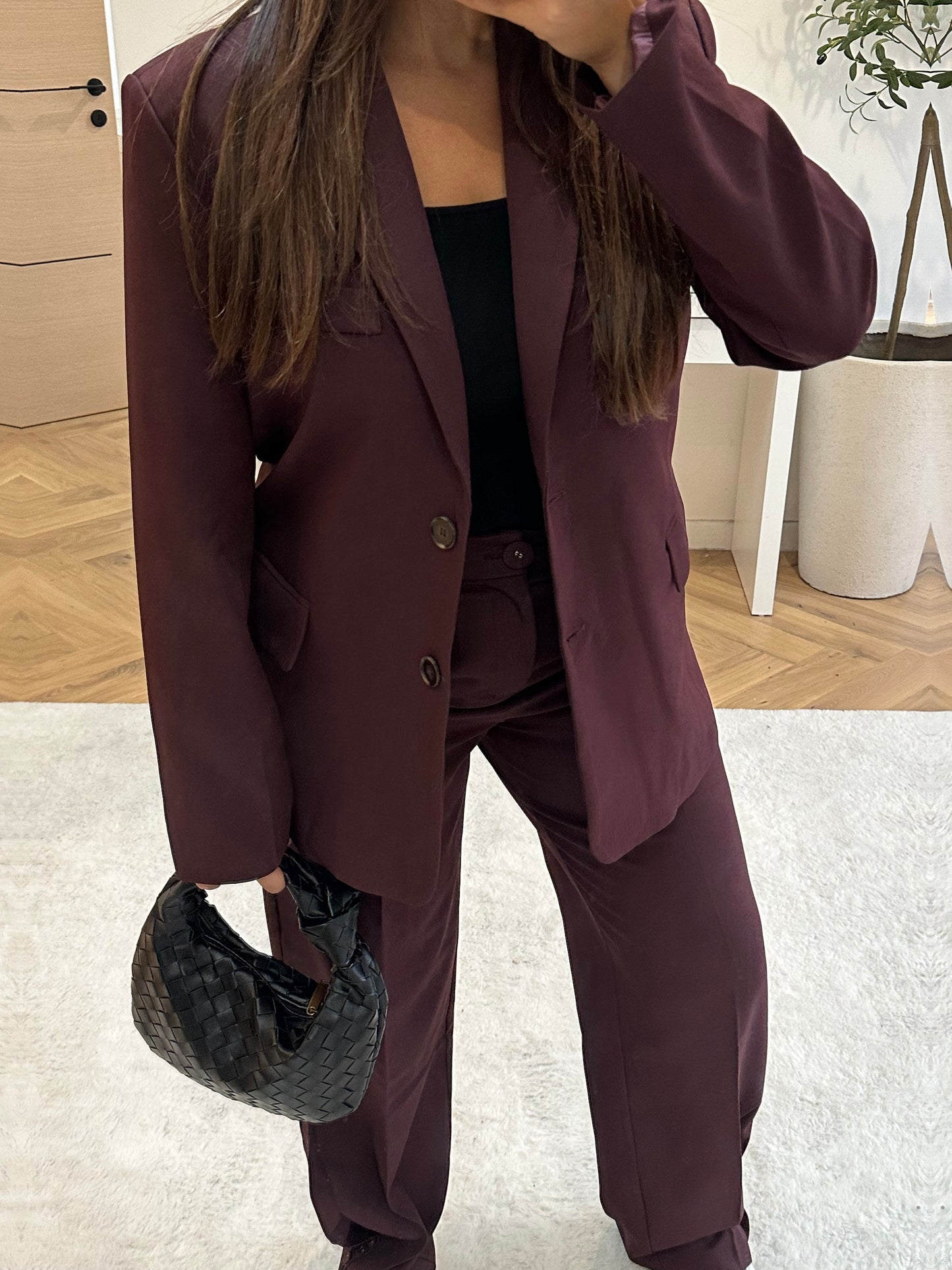 Ensemble tailleur bordeaux