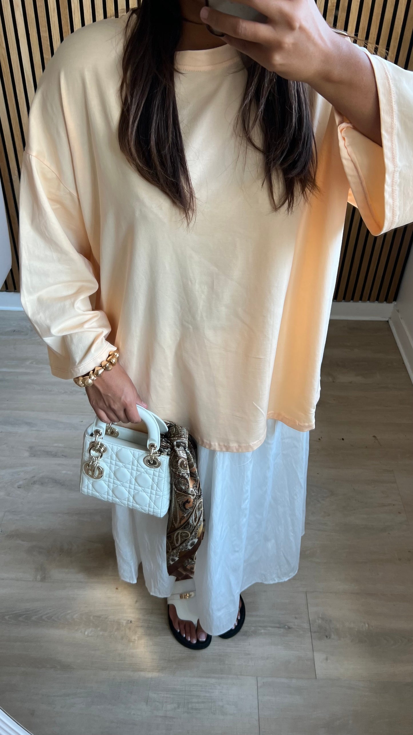 Tee shirt oversize orange pastel