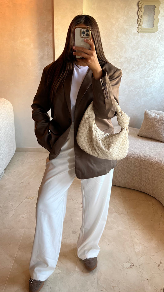 Blazer oversize choco