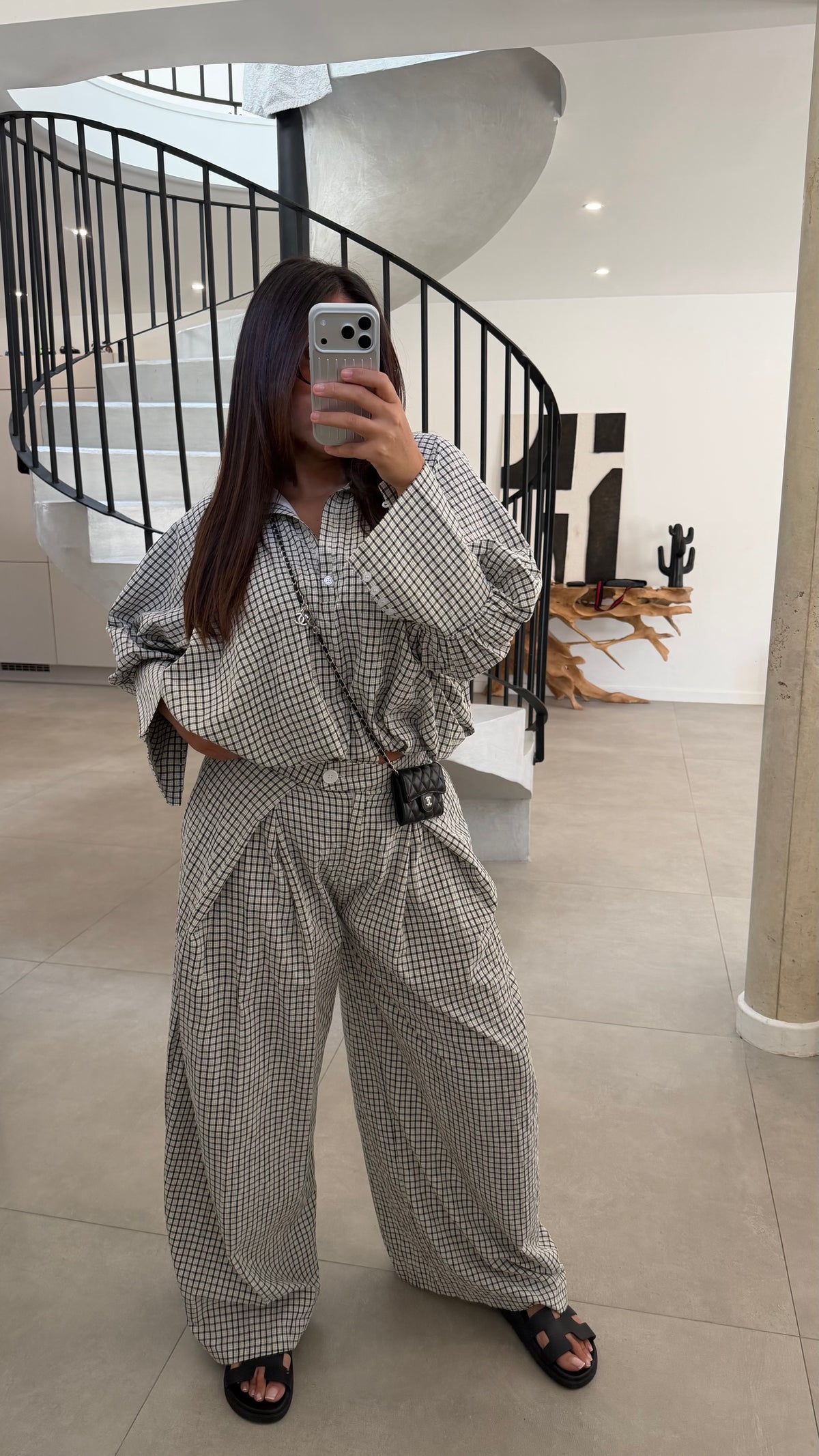 Ensemble à carreaux