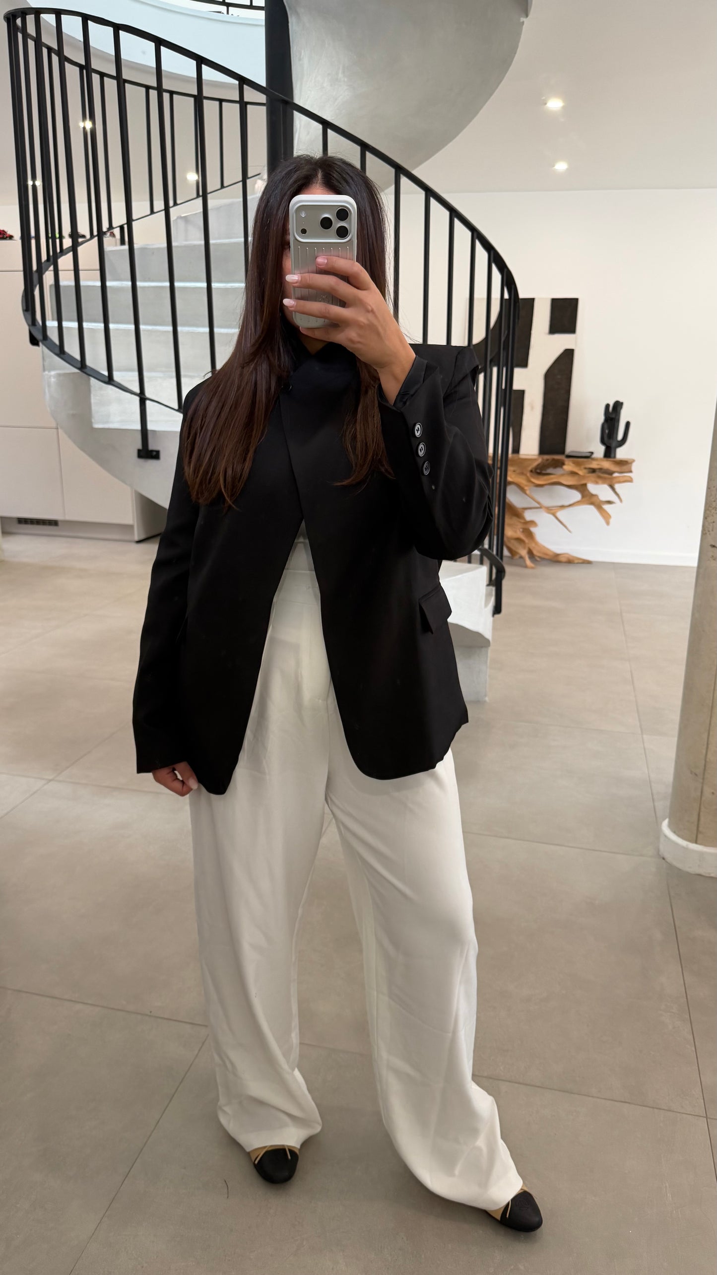 Blazer col montant noir