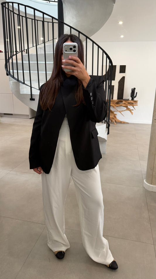 Blazer col montant noir
