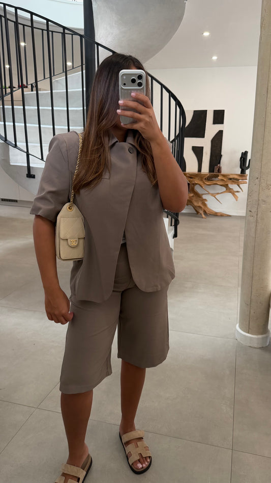 Ensemble blazer short mocha