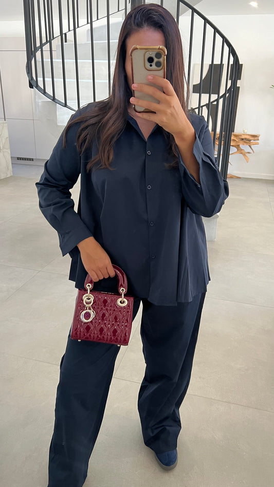 Ensemble en coton bleu marine