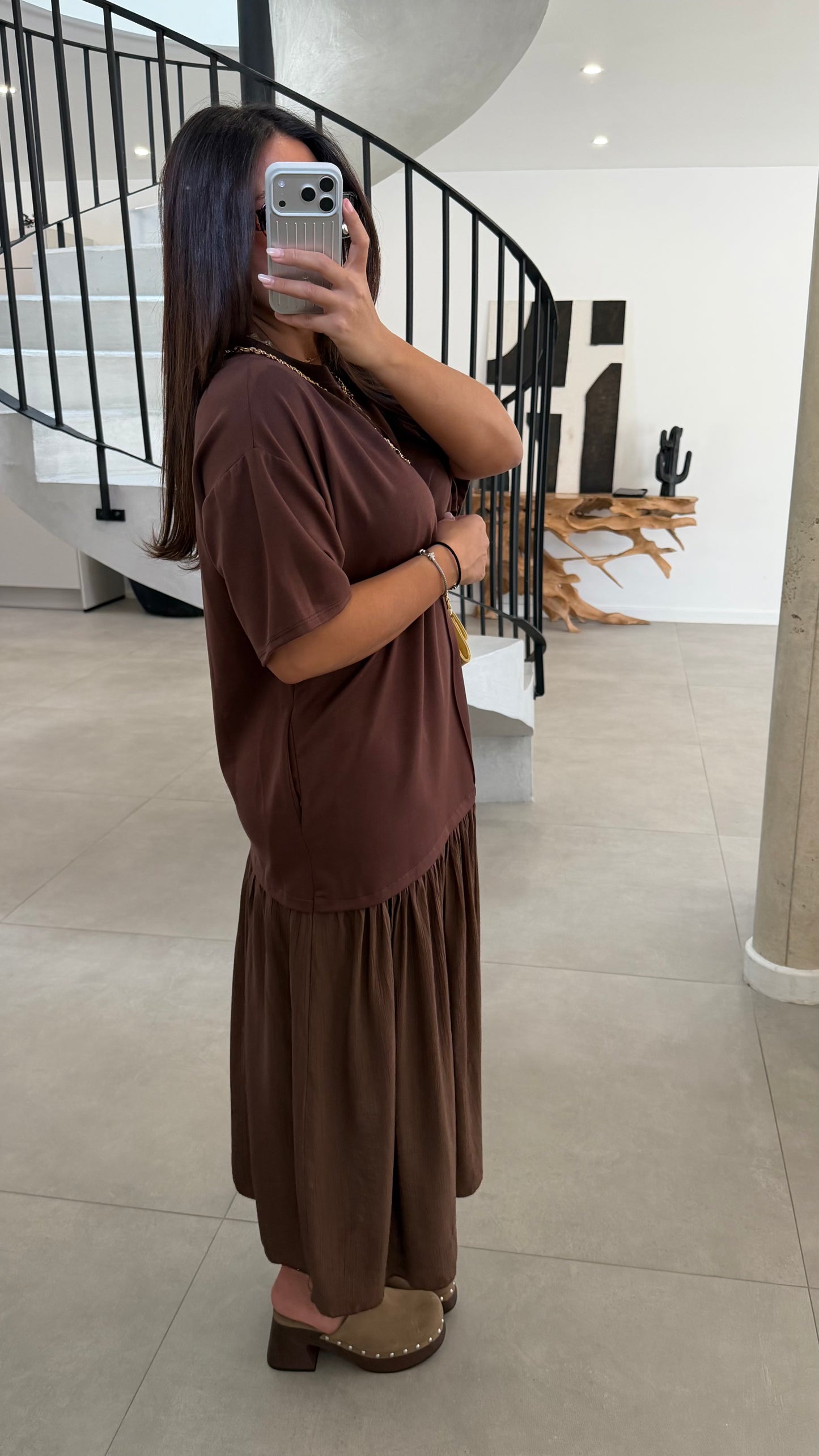 Robe tee shirt choco