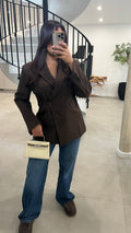 Blazer cintré choco