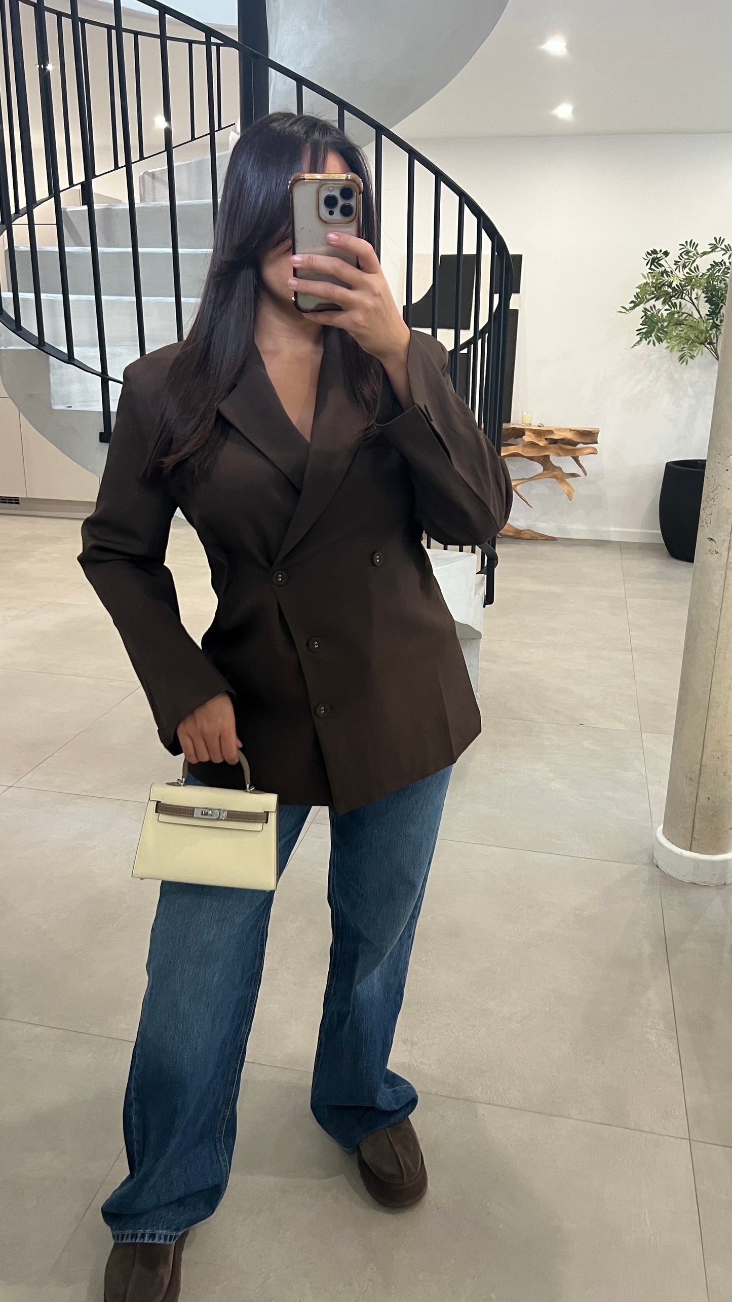 Blazer cintré choco