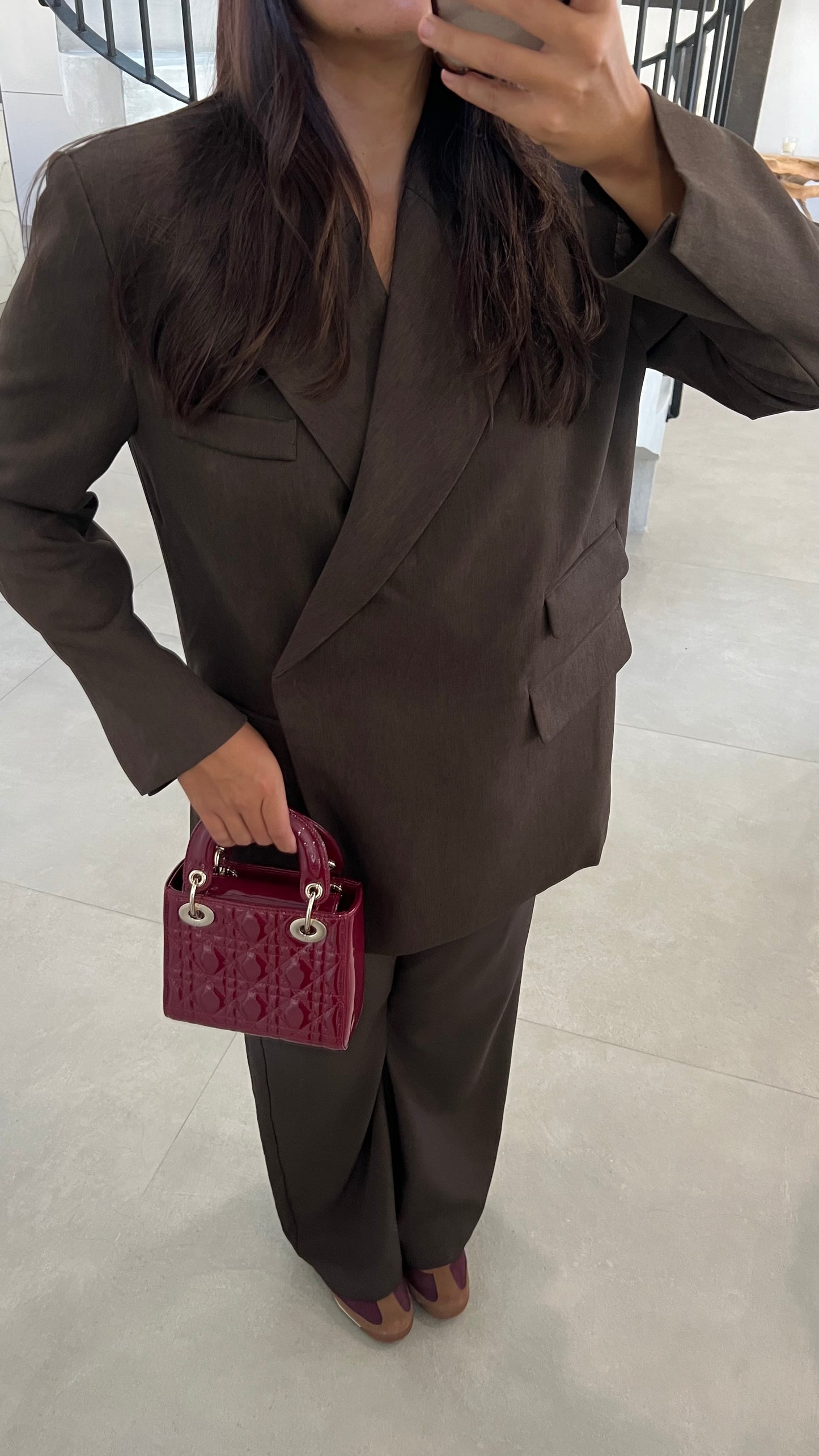 Blazer à poches choco