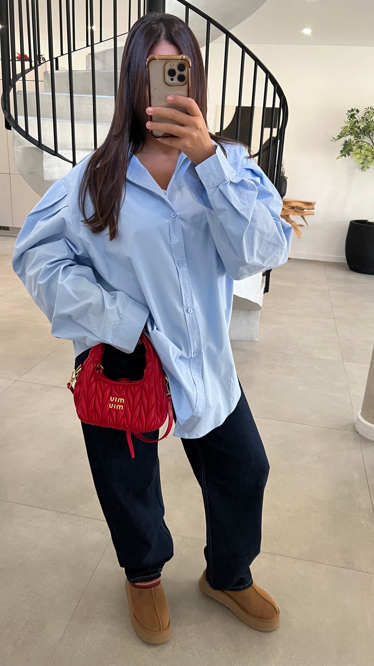 Chemise oversize à manche ballons