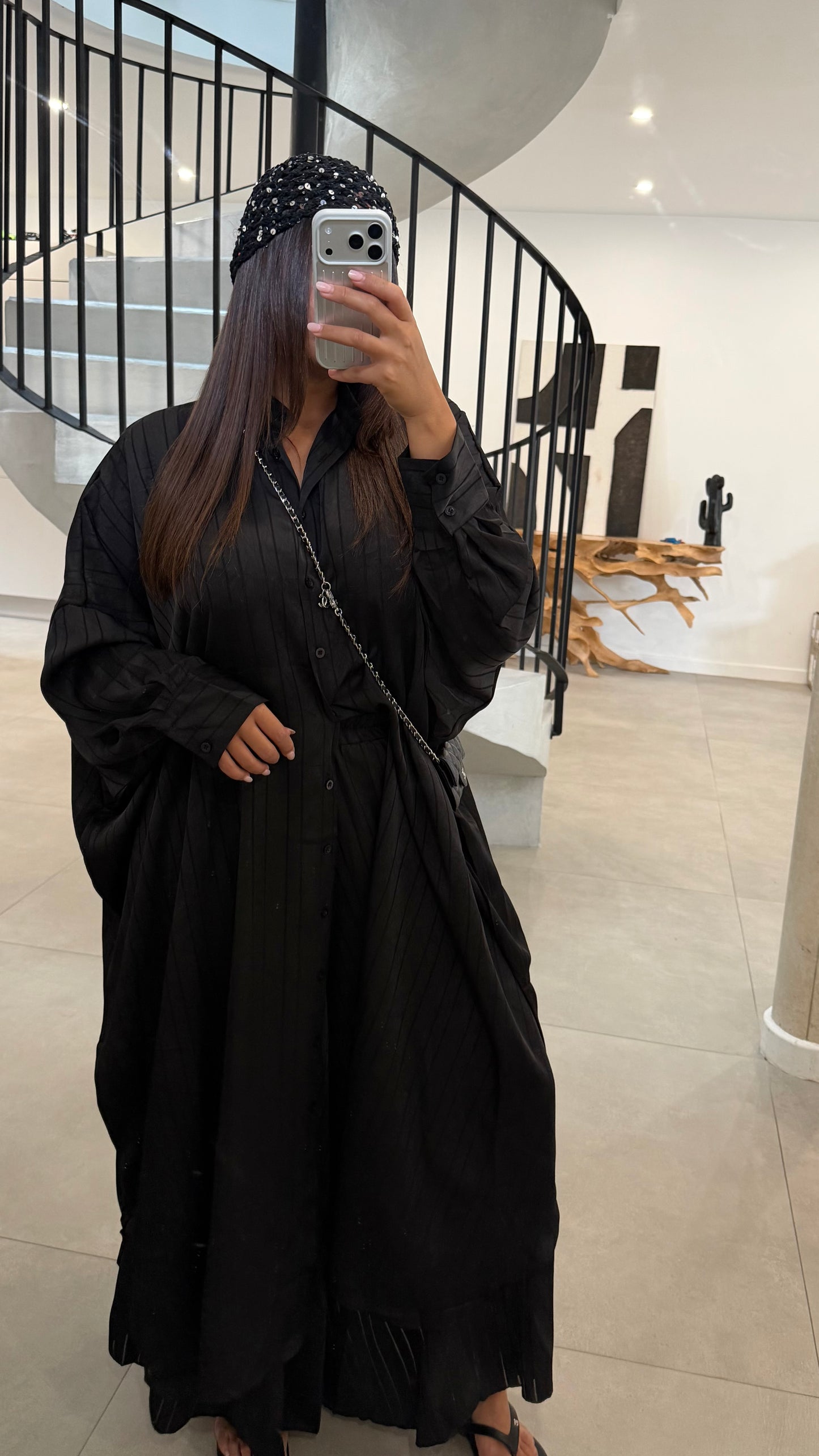 Ensemble chemise longue noir