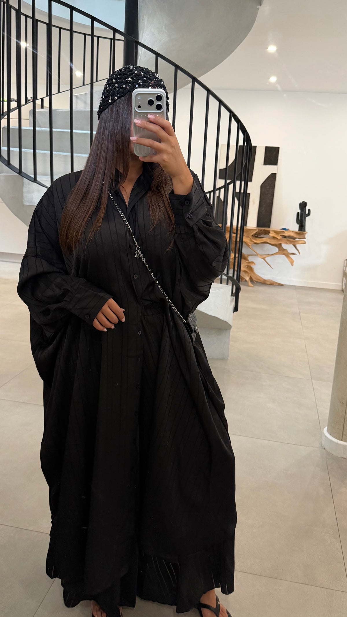Ensemble chemise longue noir