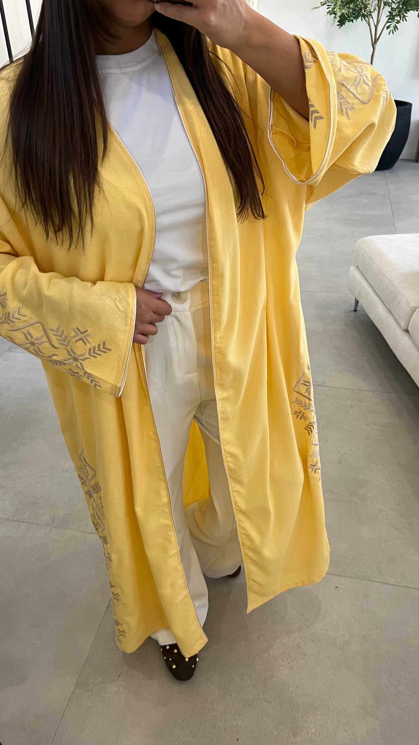 Kimono long jaune