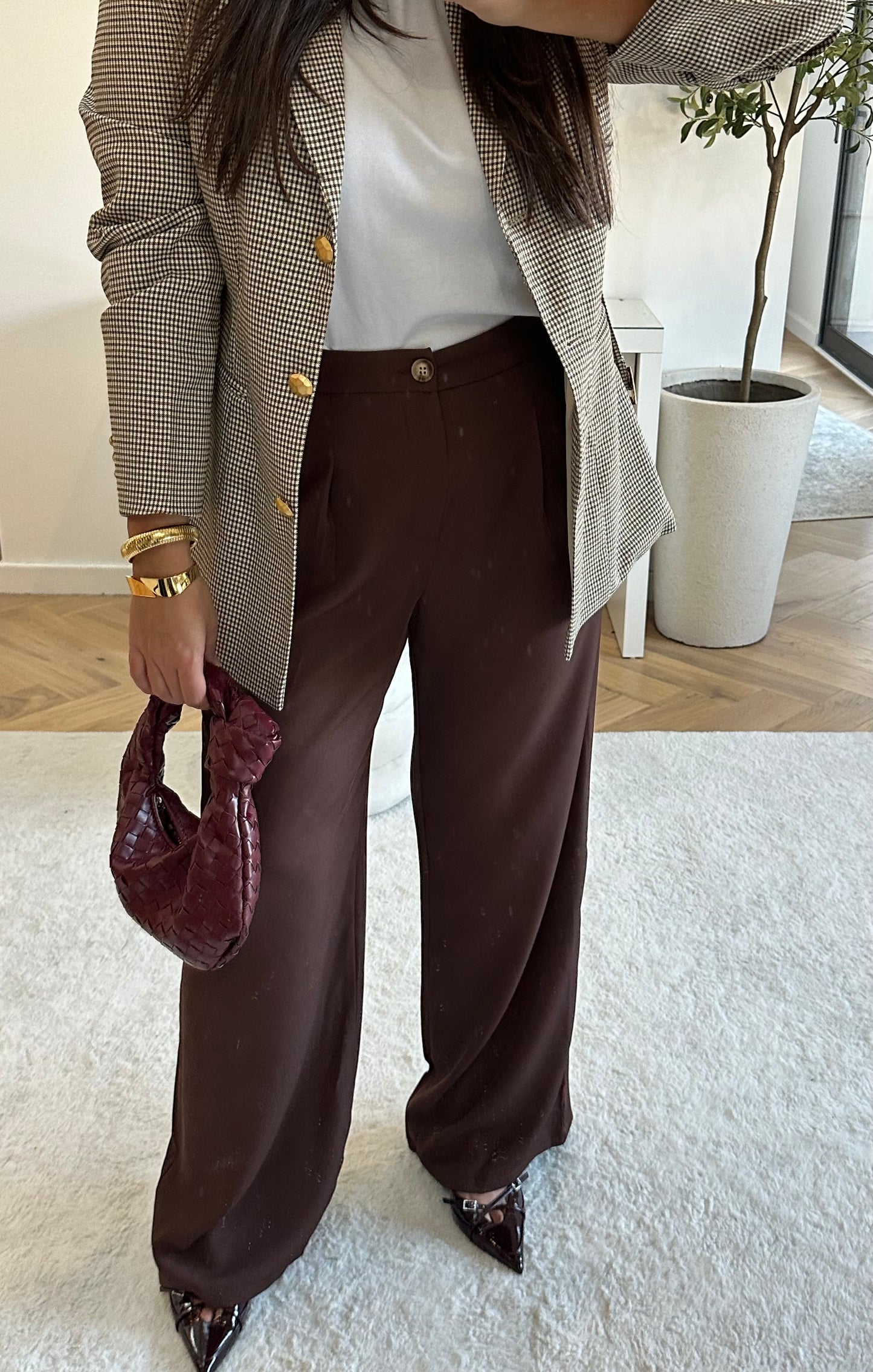 Pantalon marron classique