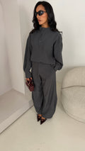 Ensemble col mao gris