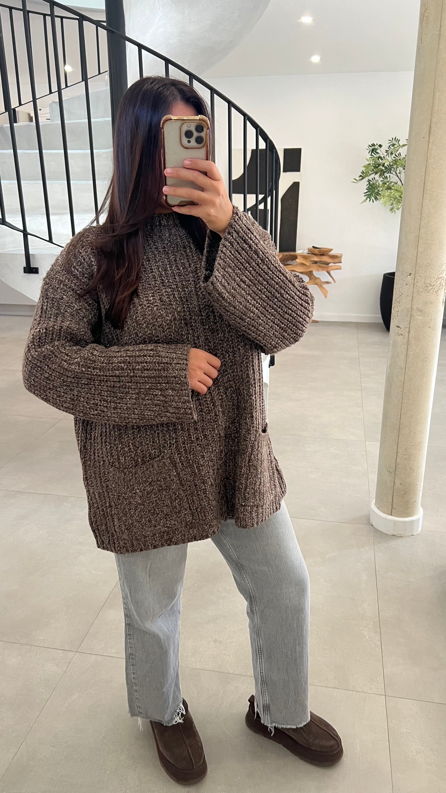 Pull choco à poches