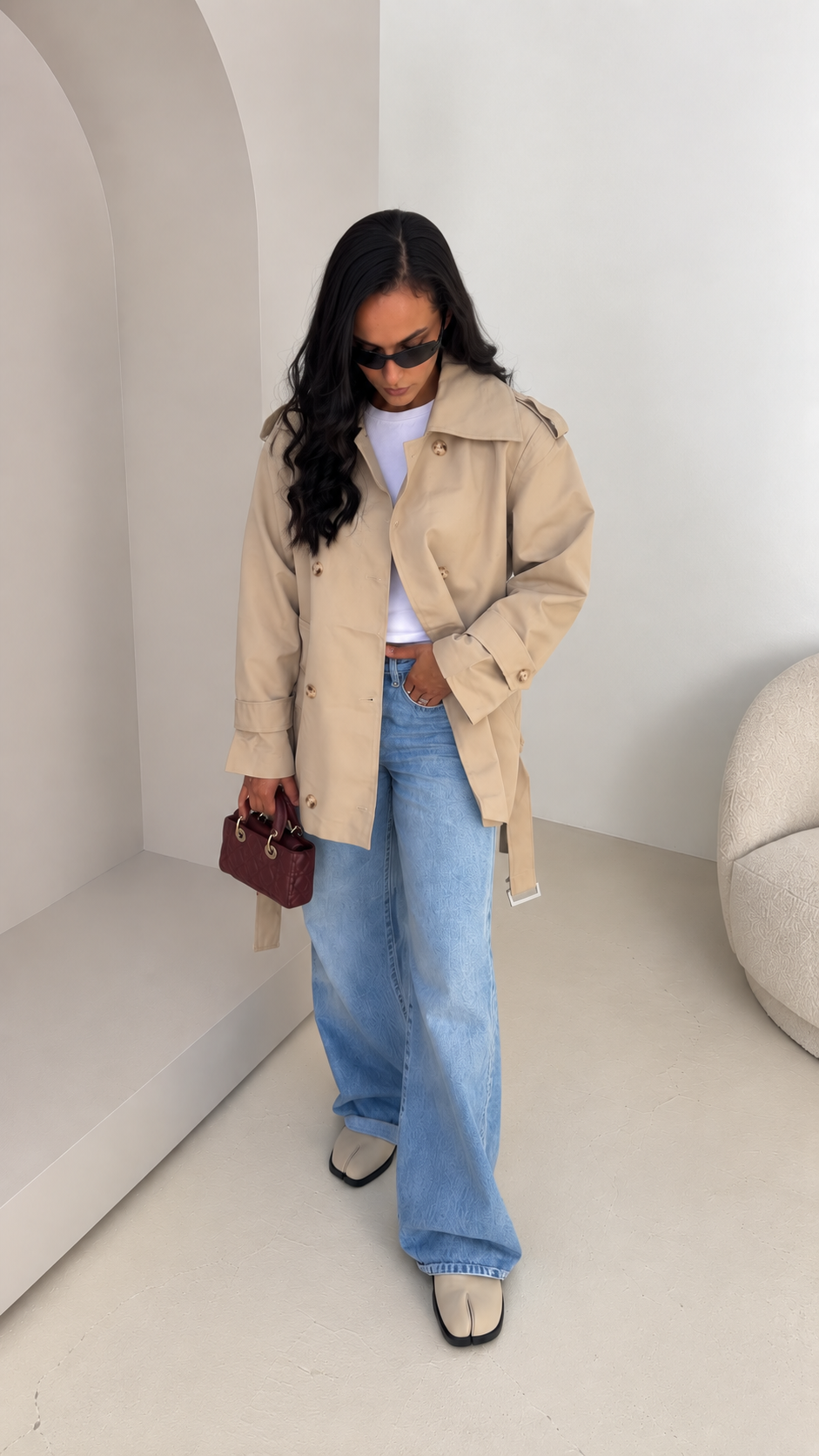 Trench mi long oversize