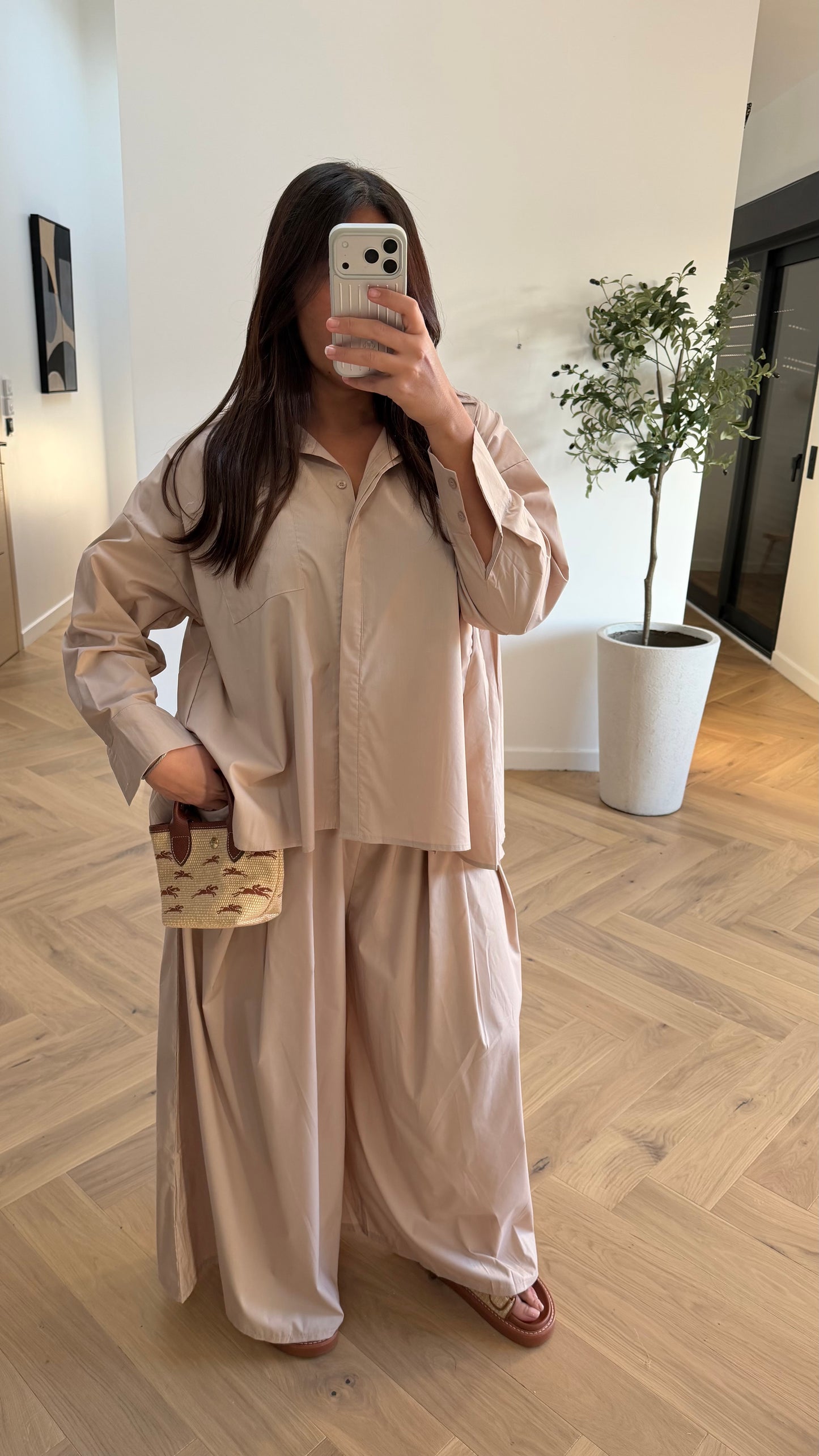 Ensemble large beige