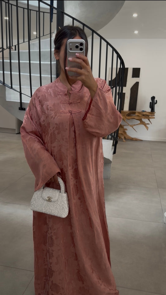 Robe longue vieux rose