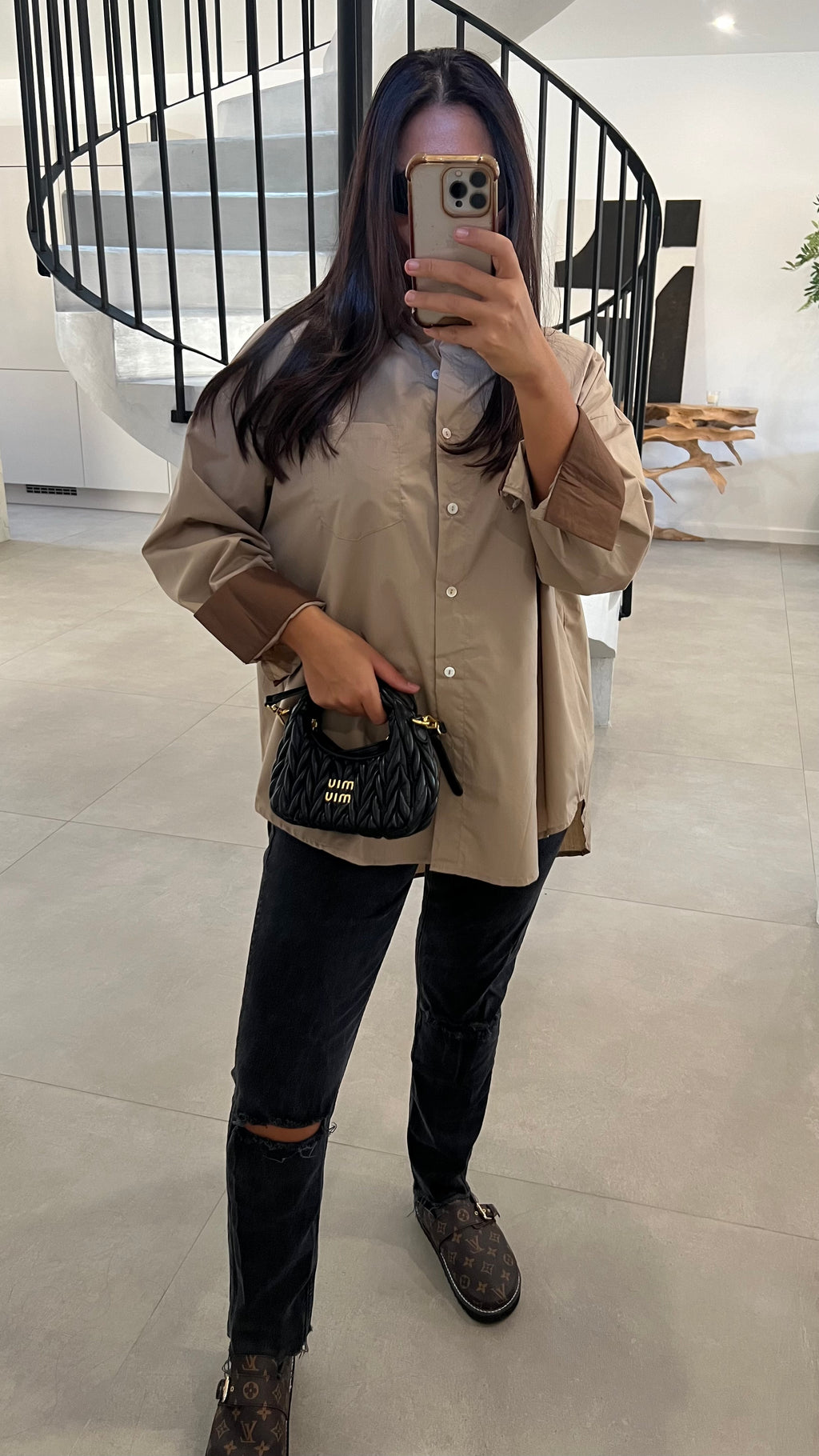 Chemise taupe