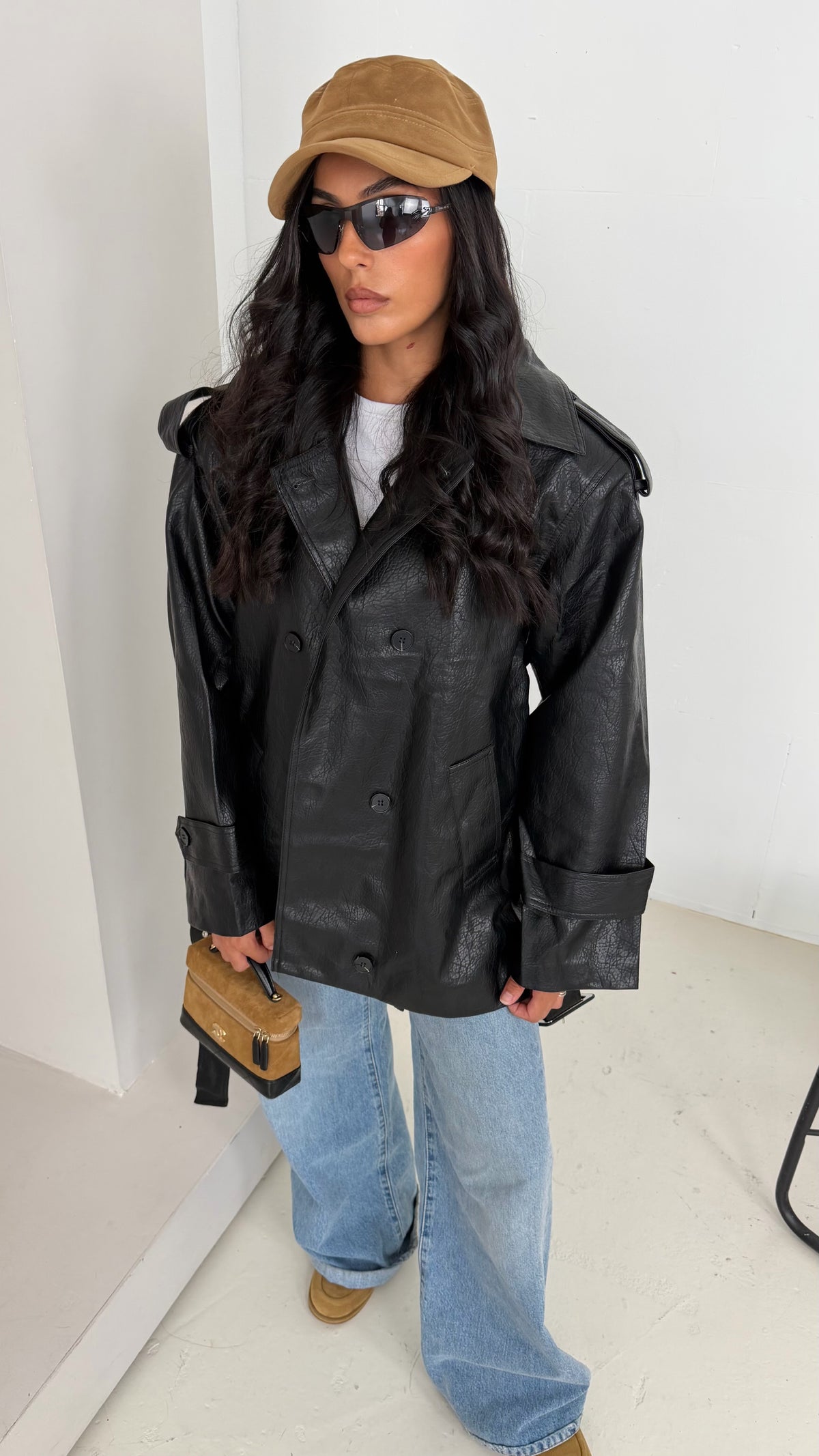 Veste simili noir