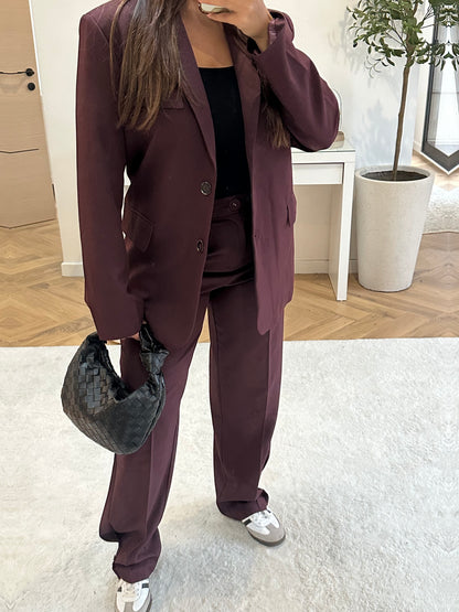 Ensemble tailleur bordeaux