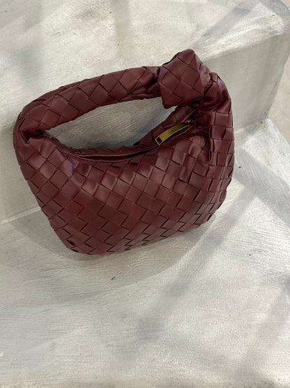 Sac tissé mini bordeaux