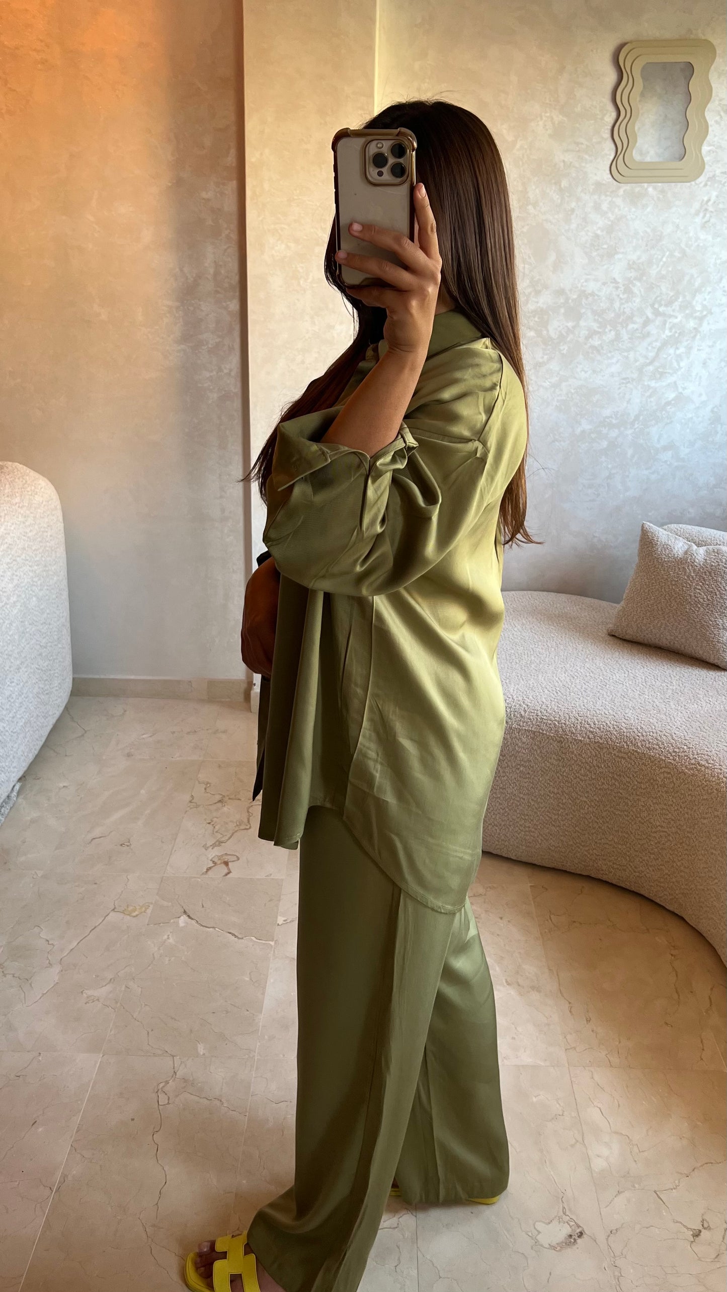 Ensemble vert en lyocell