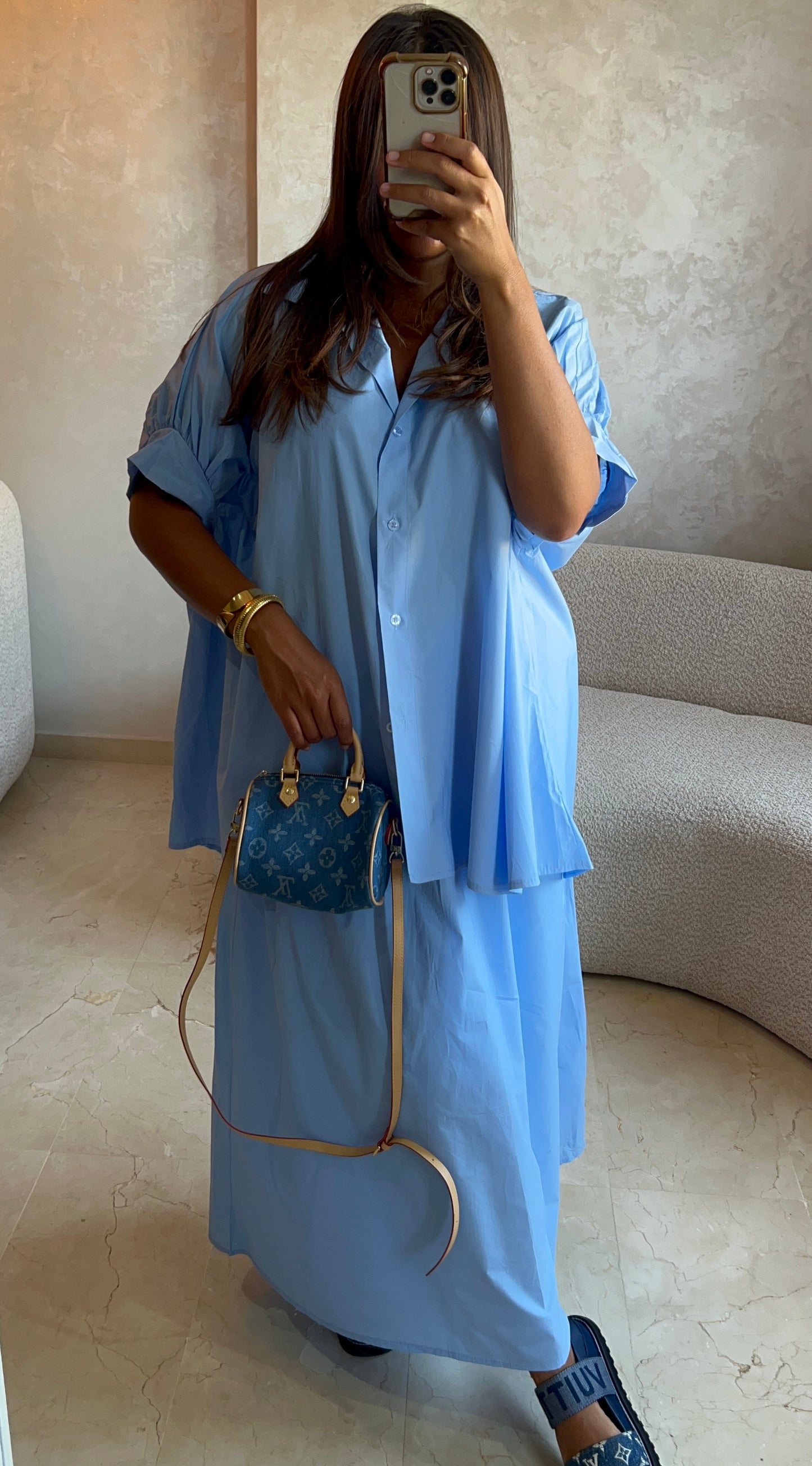 Ensemble jupe bleu