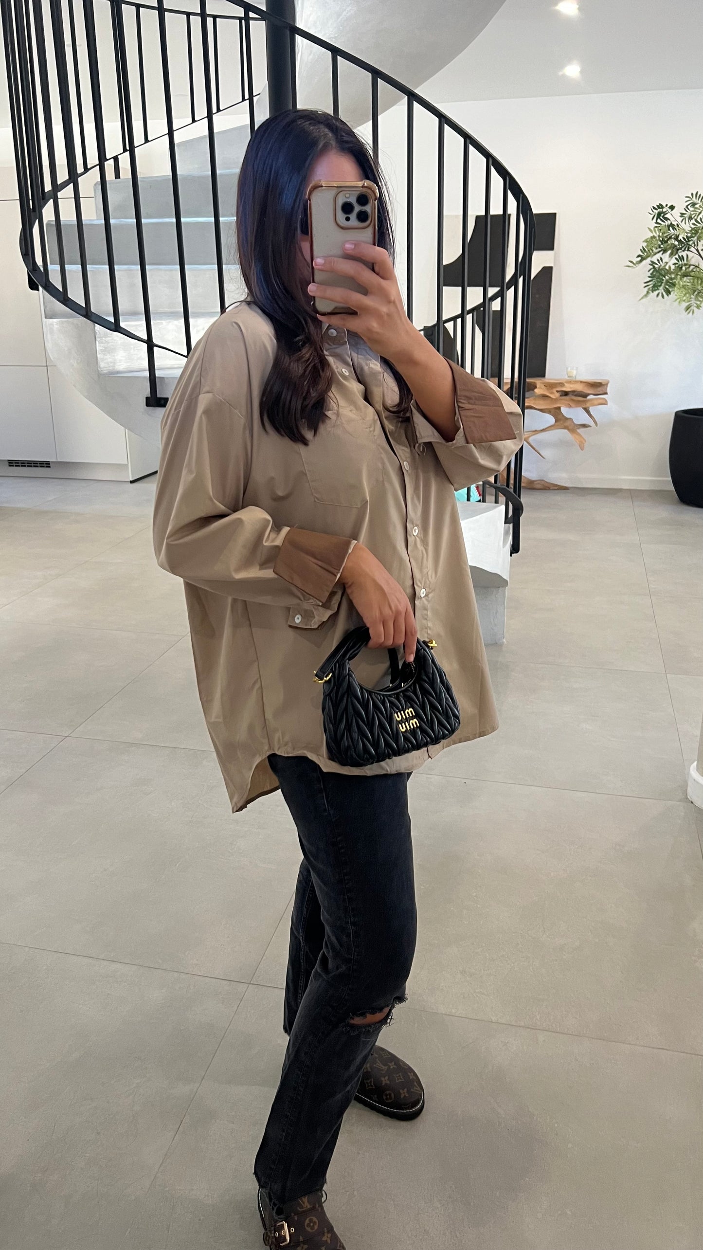 Chemise taupe
