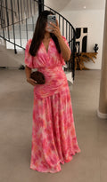 Robe en résille rose
