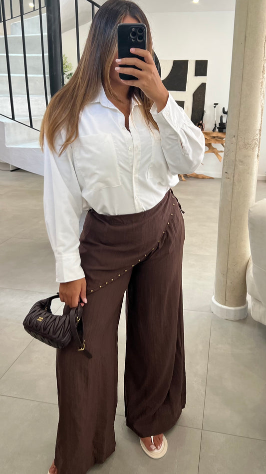Pantalon à foulard amovible