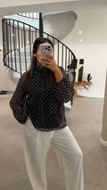 Blouse à pois