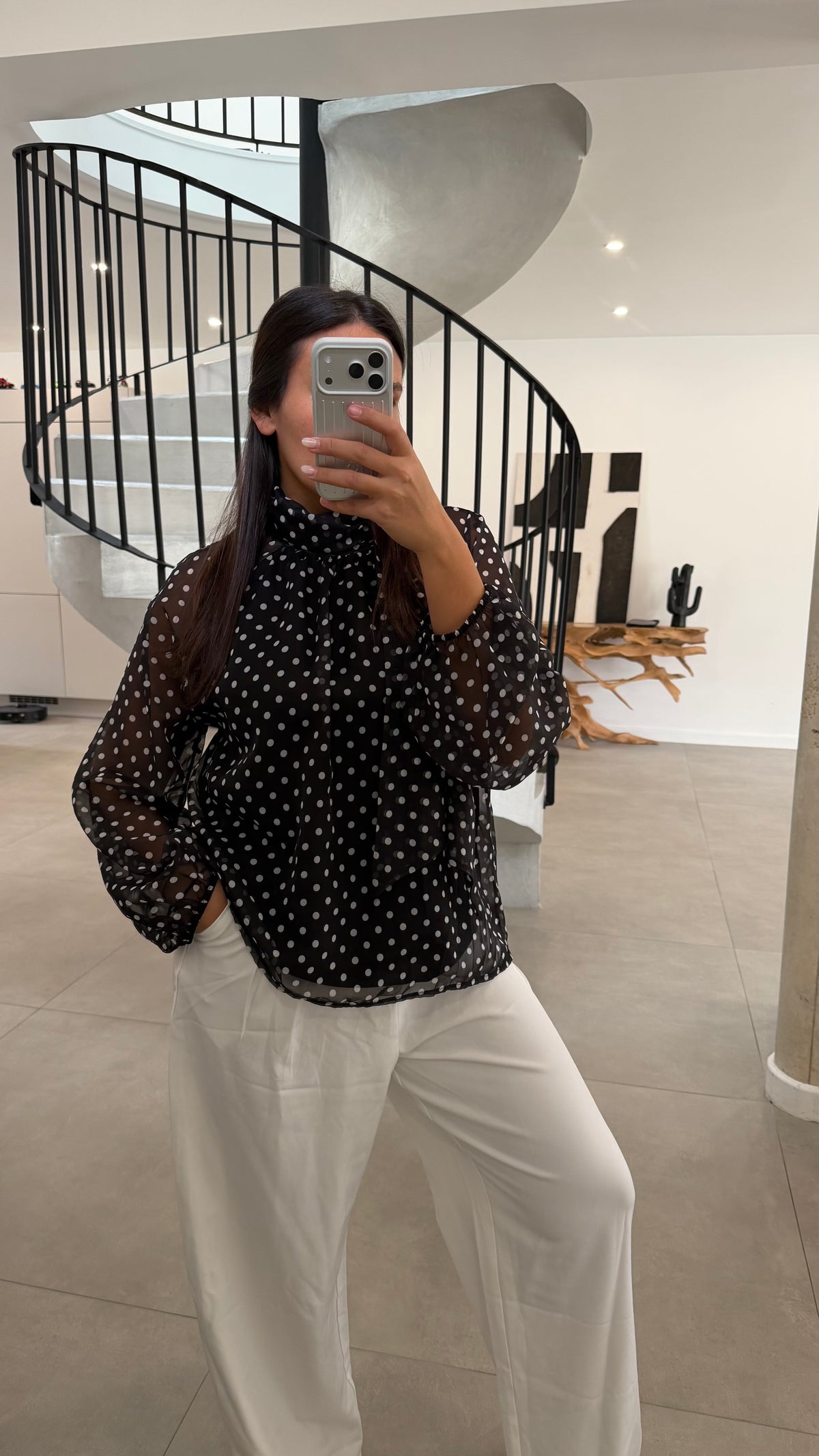 Blouse à pois