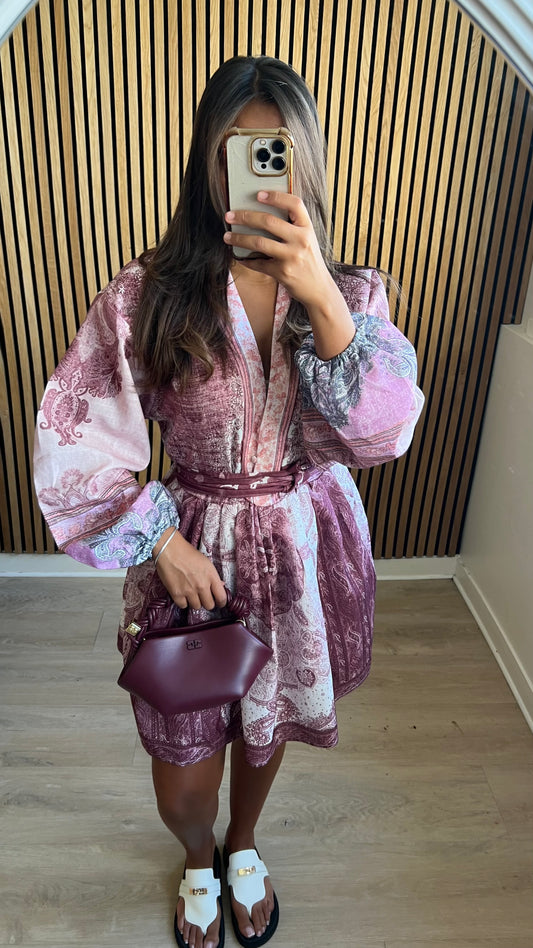 Robe courte à motifs