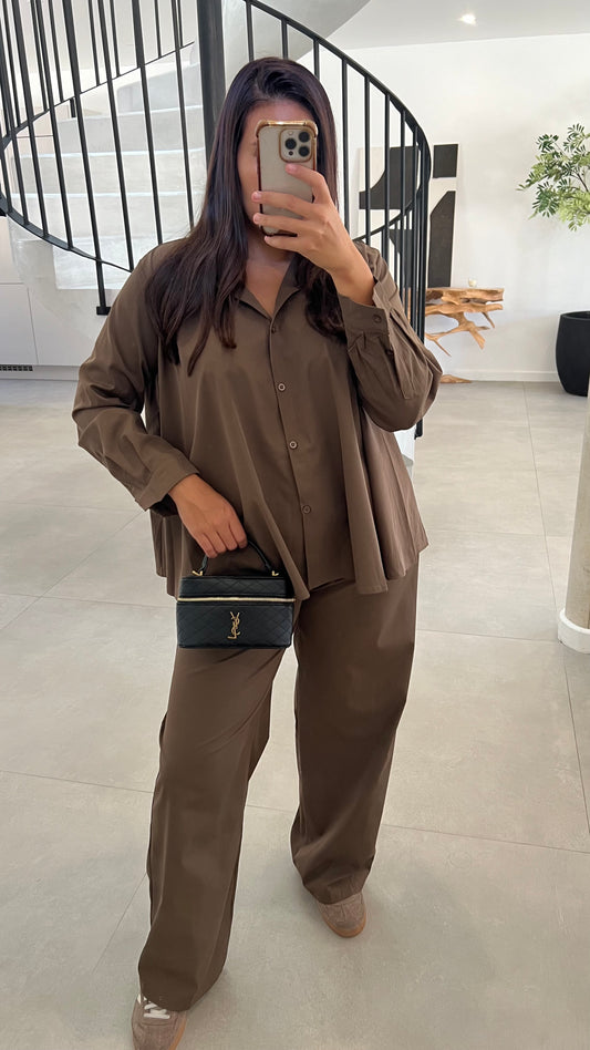 Ensemble en coton choco