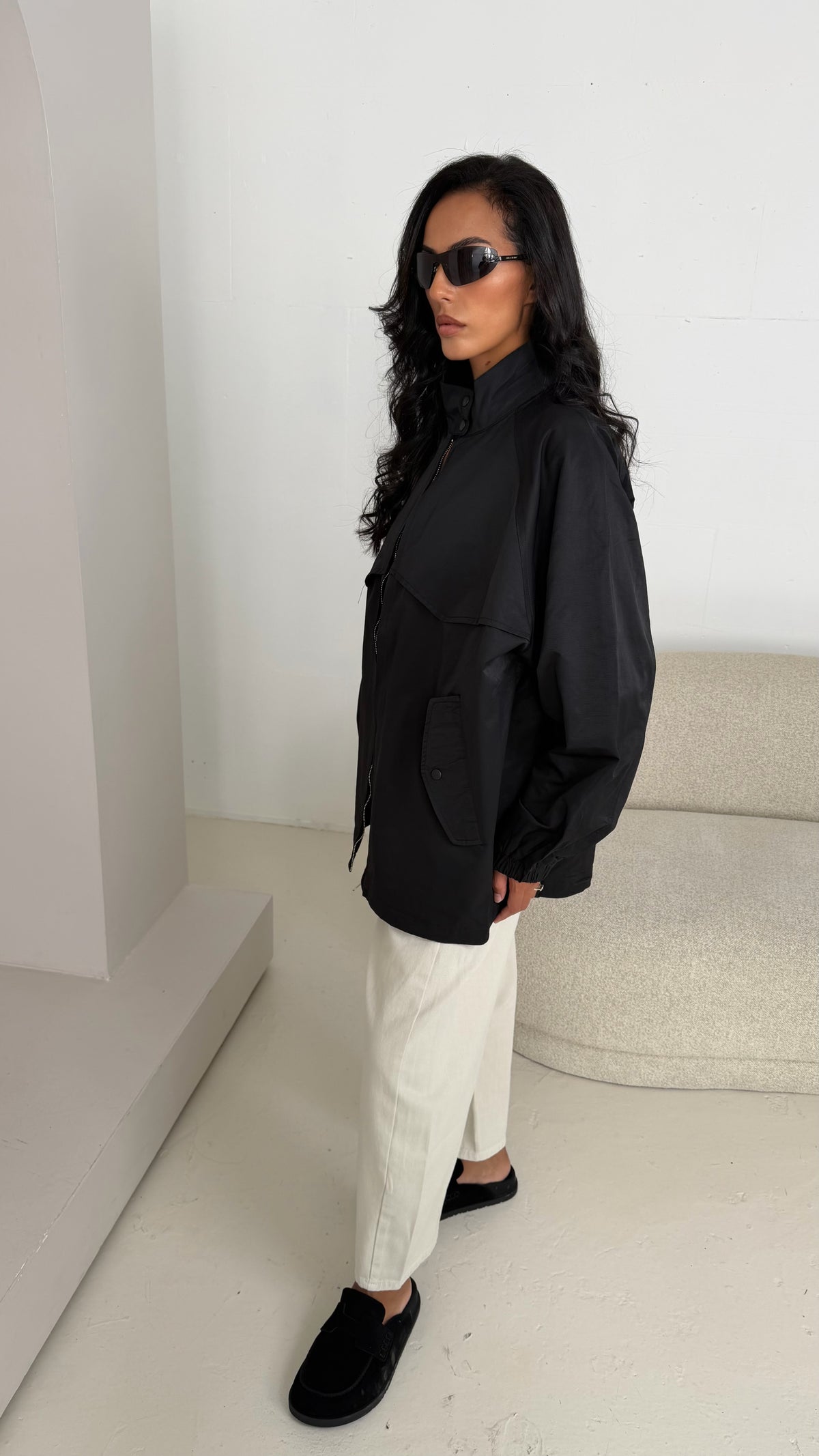 Parka oversize noir