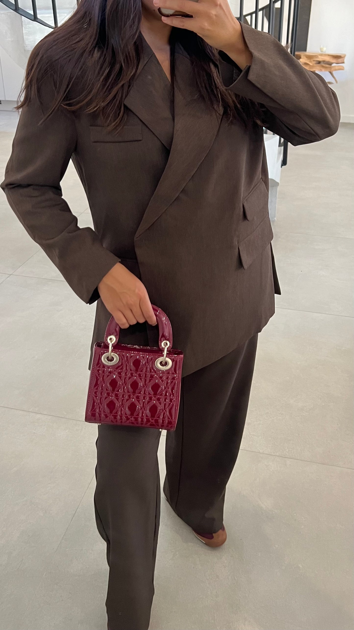 Blazer à poches choco