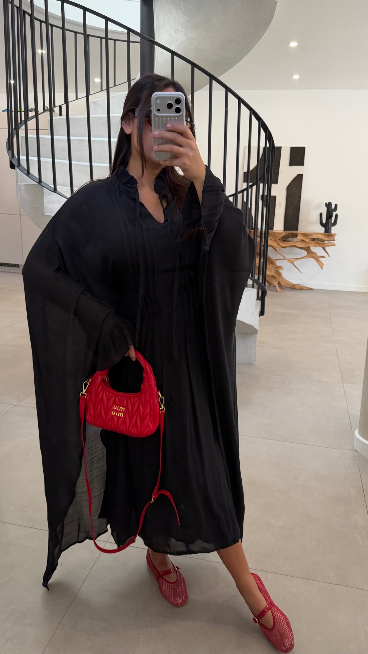 Robe à volants noir