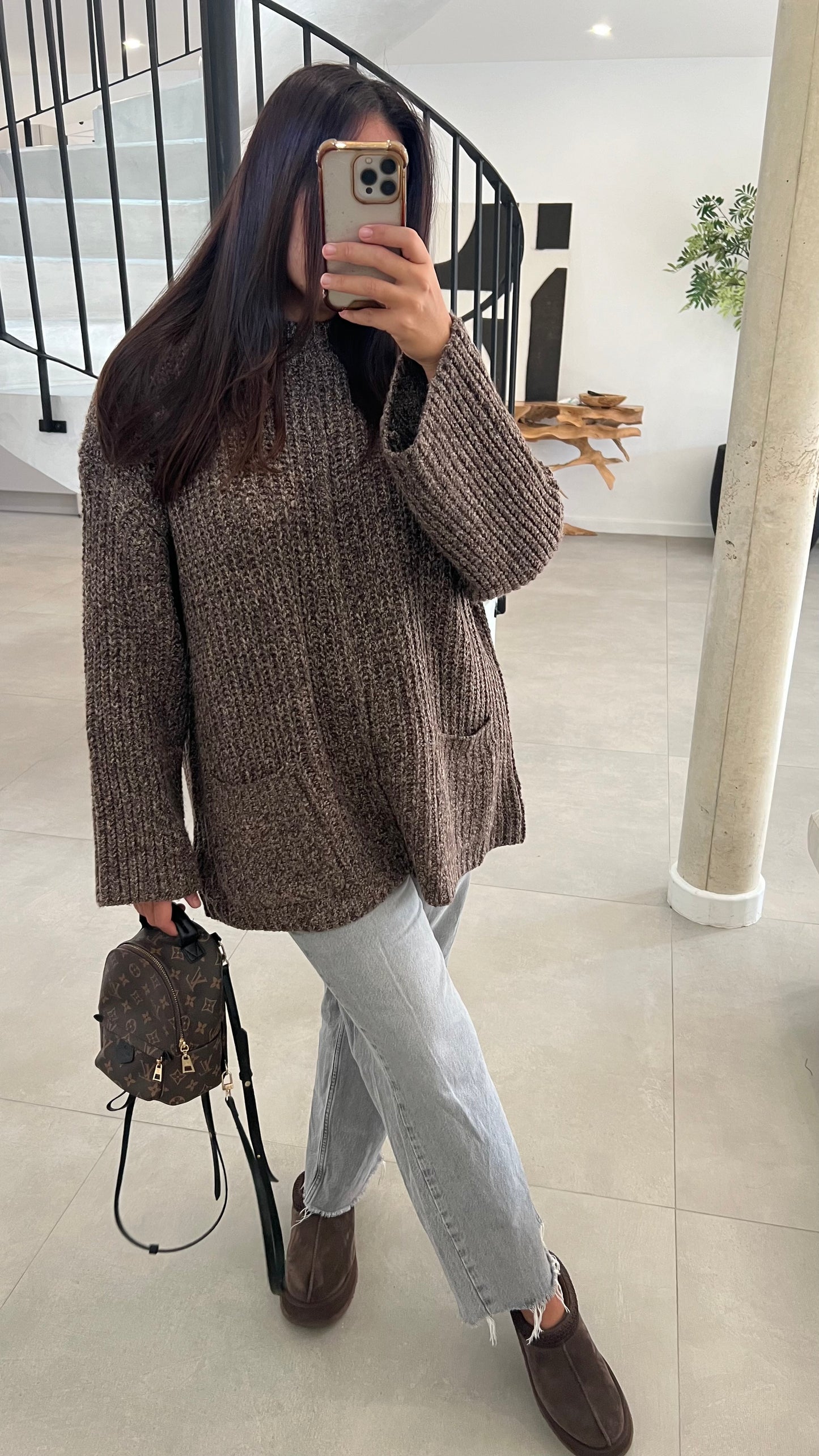 Pull choco à poches