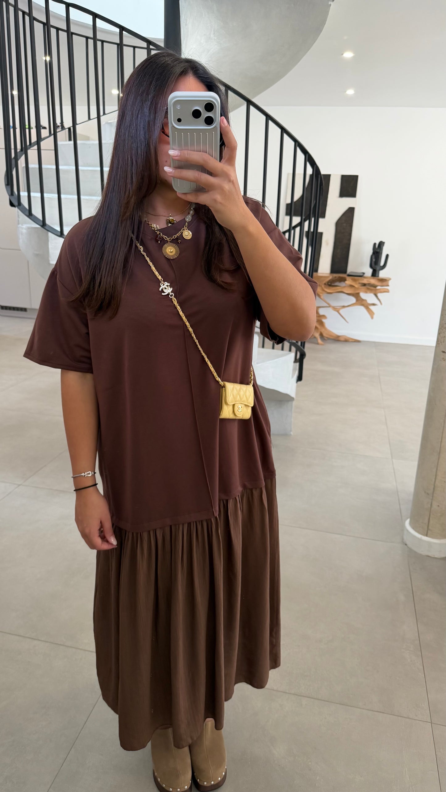 Robe tee shirt choco