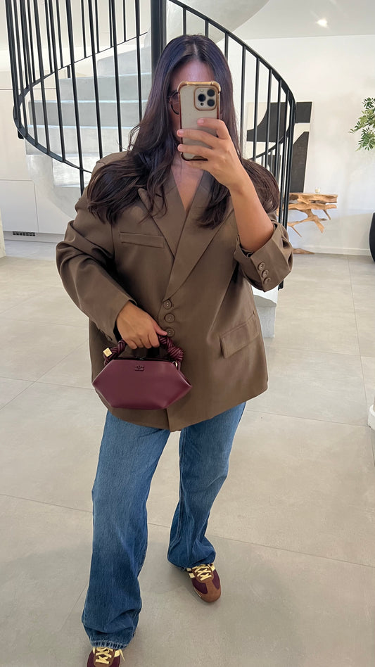 Blazer oversize choco