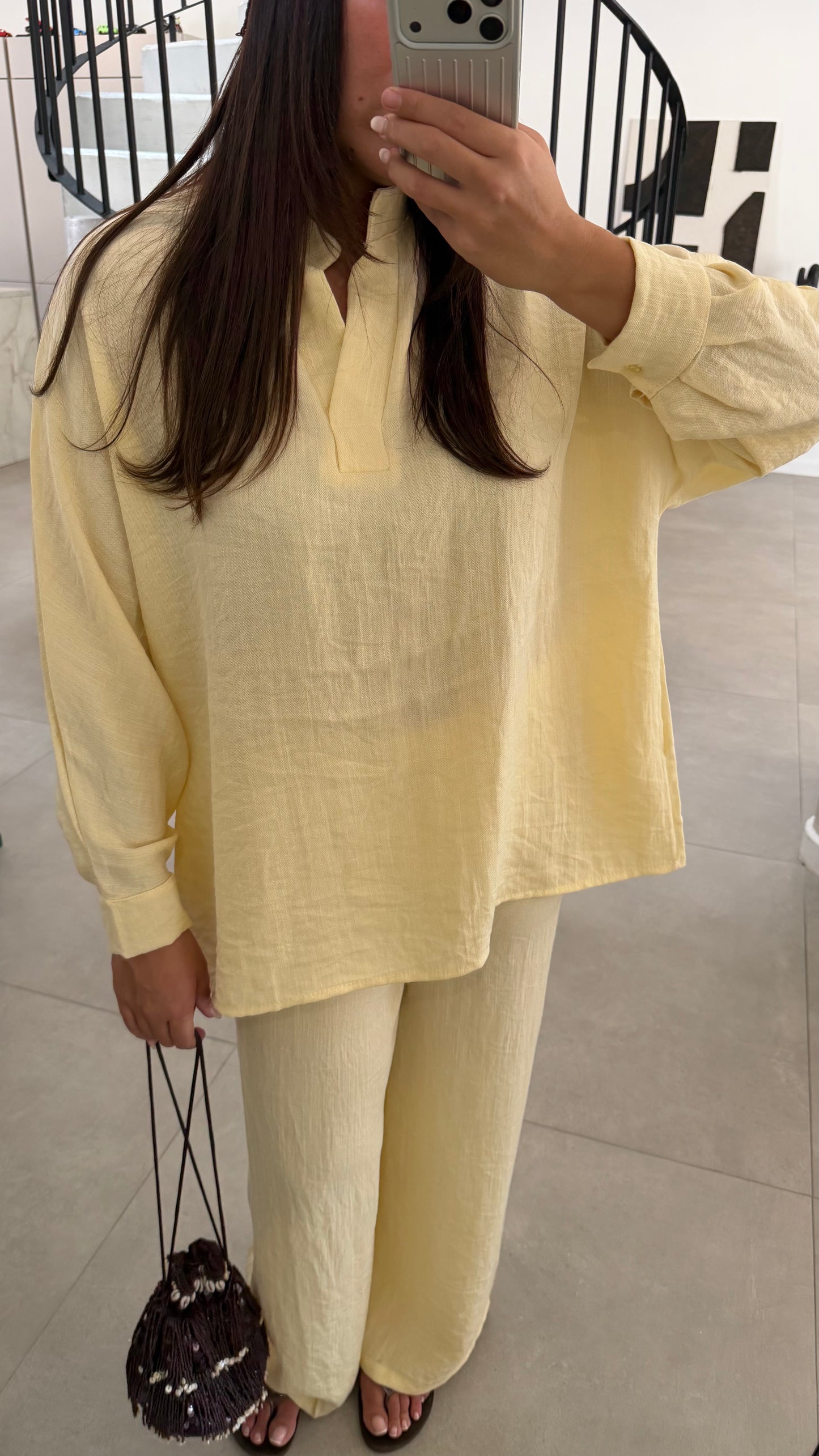 Ensemble jaune en viscose