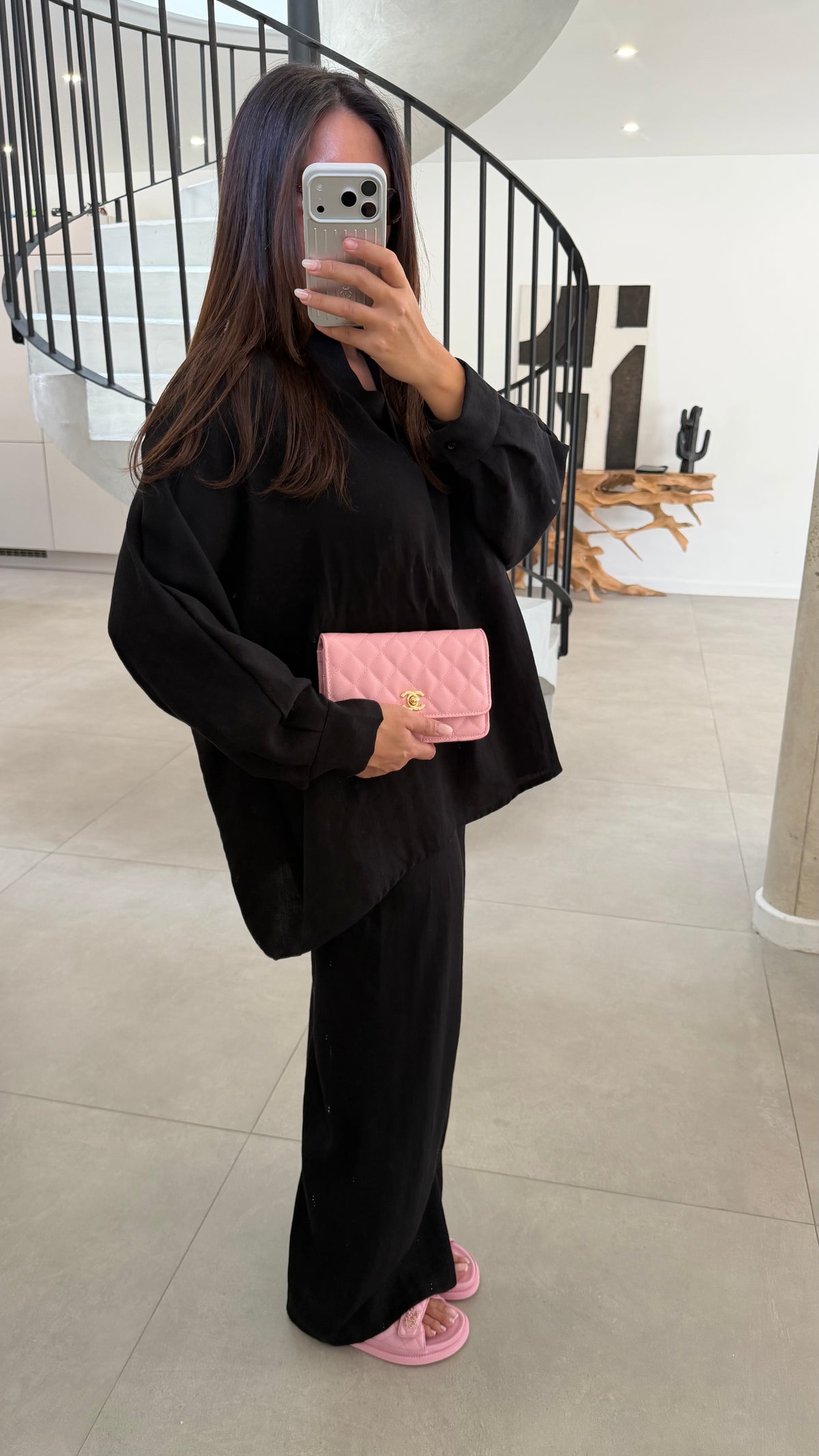 Ensemble noir en viscose