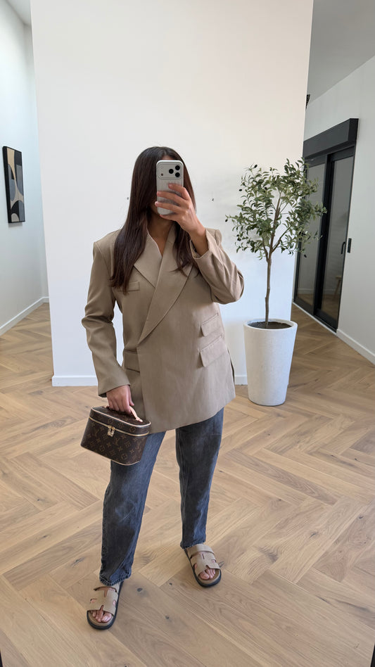Blazer croisé beige