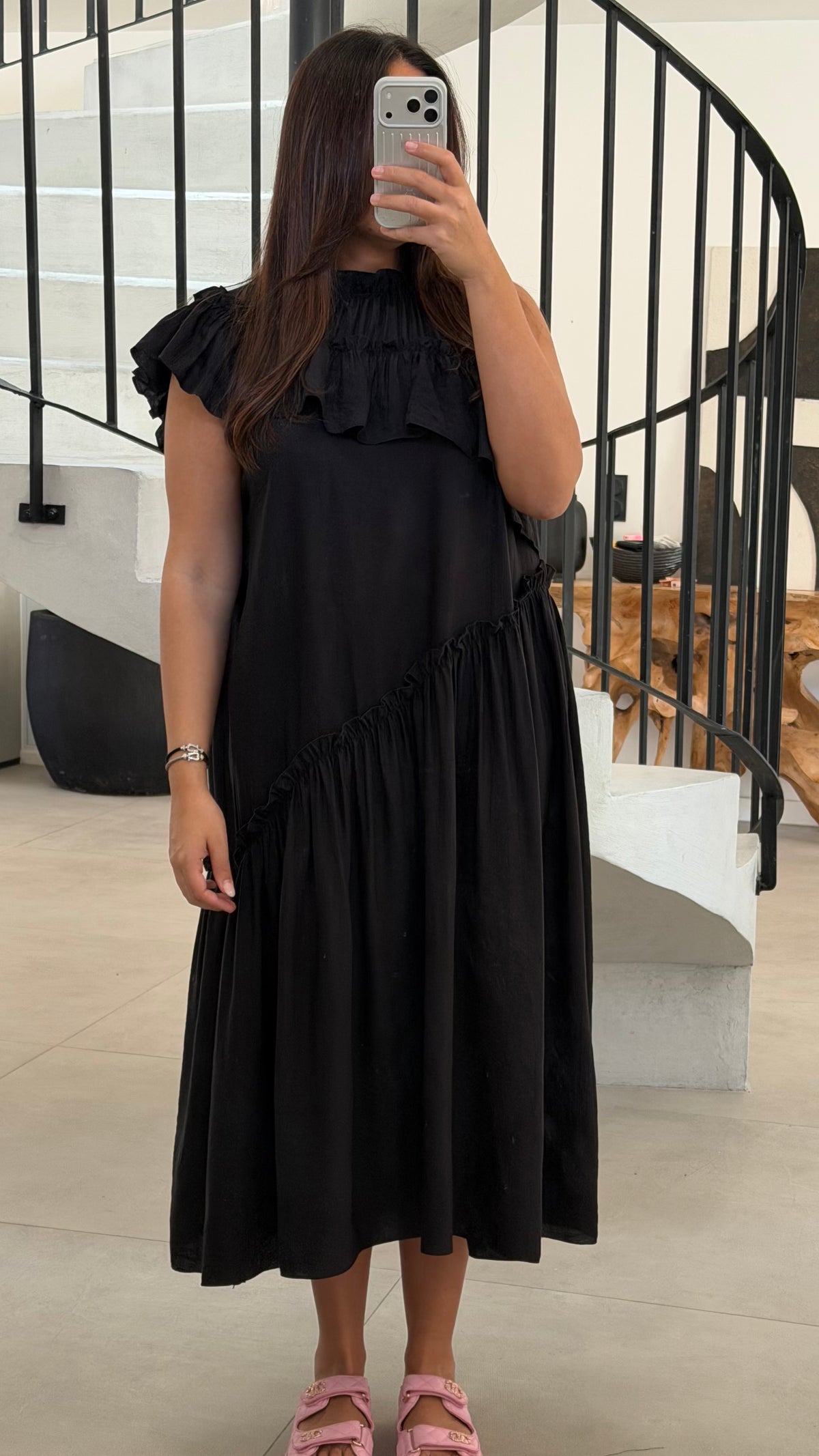 Robe fluide à volants
